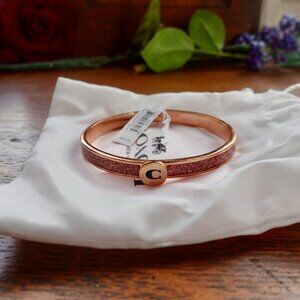 Coach bangle bracelet pink NWT & bag